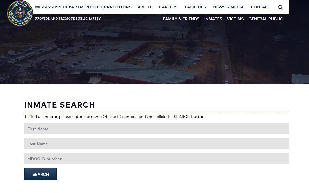 Jefferson Davis County inmate records Mississippi Department of Corrections inmate search page