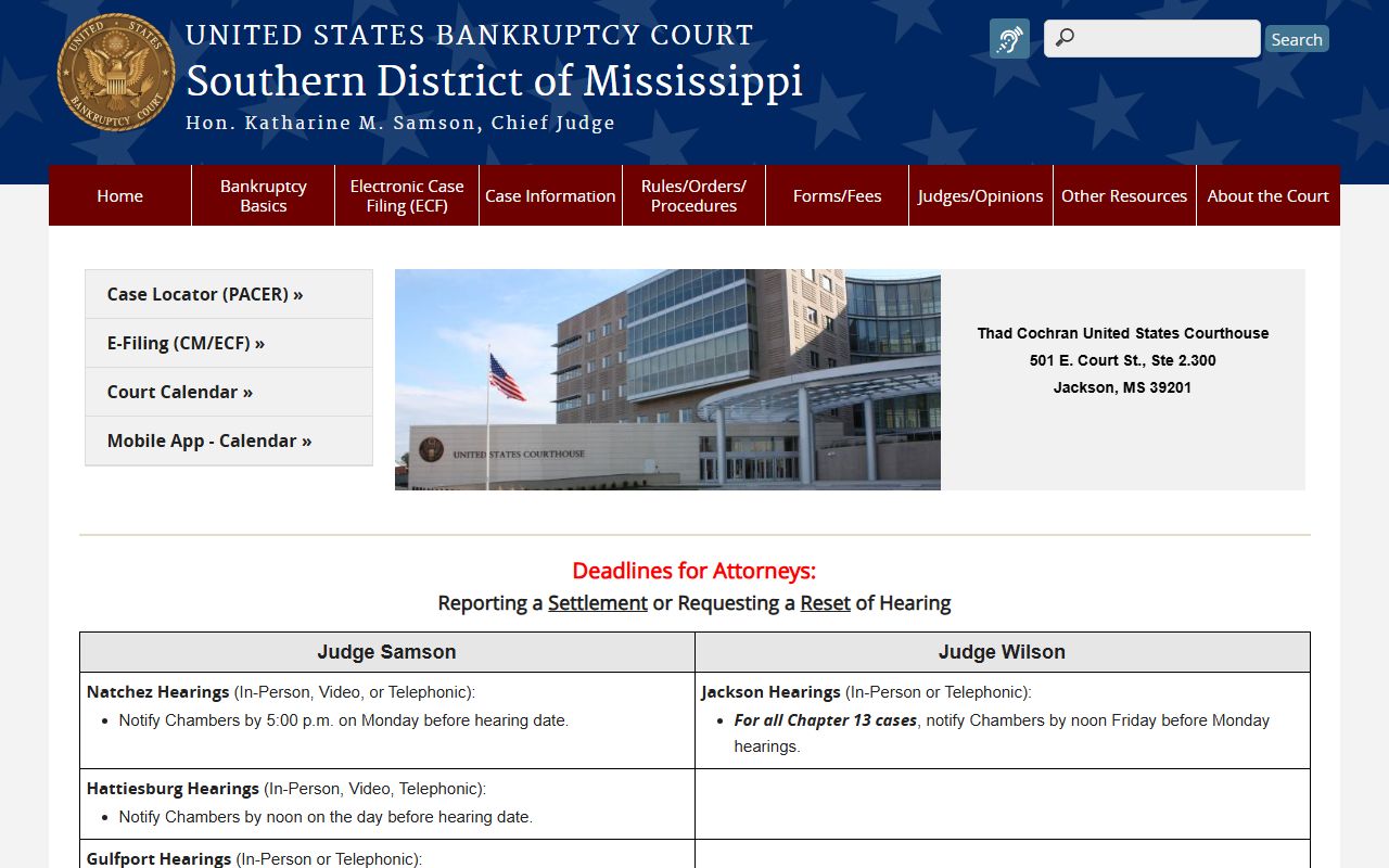 Jefferson Davis County probate records context and the U.S. Bankruptcy Court for the Southern District of Mississippi